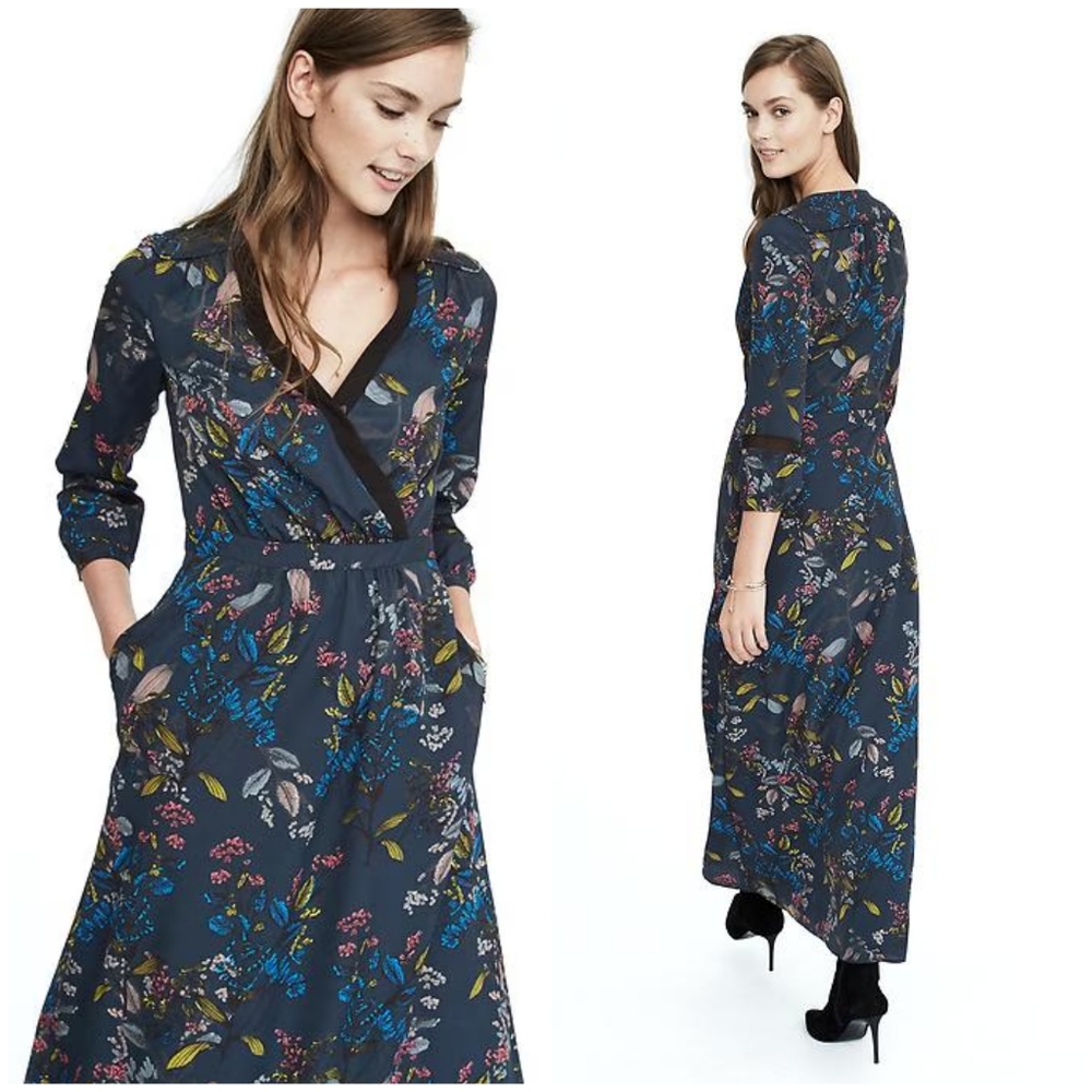 Banana Republic floral maxi dress size 14